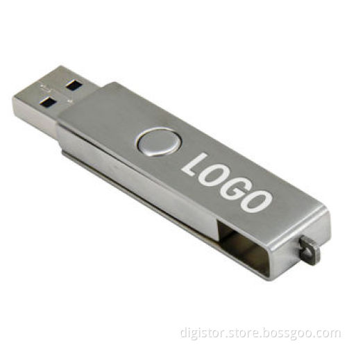 Swivel steel USB flash drive, 512MB-16GB, customized customer's logo